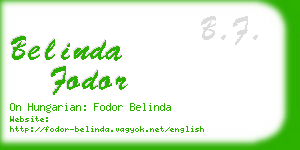 belinda fodor business card